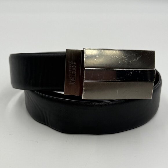 Kenneth Cole Reaction Reversible Belt Mens Size M 34-36 Black Brown Dress Work - Picture 1 of 10